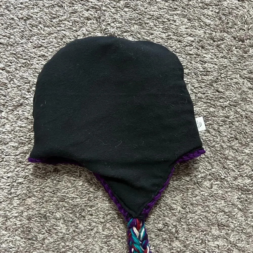Vintage Wool Beanie Winter Hat Nepal 80s 90s Earflap Knit Cap Unisex